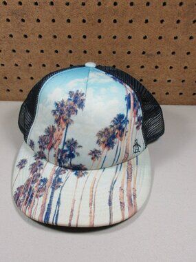 Penguin mens colorful Hawaiian Palms trucker snapback hat